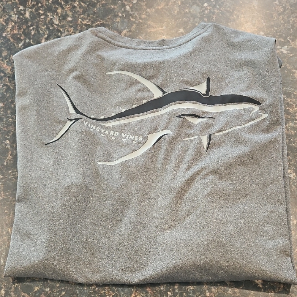 Vineyard Vines Charcoal Shark Tee